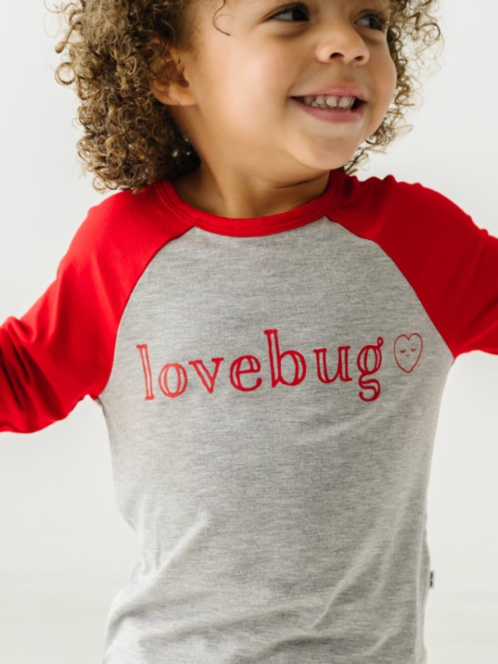 Little Sleepies Lovebug Graphic Long Sleeve Raglan Tee, 2T, EUC
